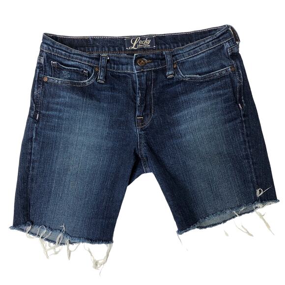 Lucky Brand Jeans by Gene Montesano Stark Sweet N Low Denim Blue Jean Shorts - Picture 1 of 7